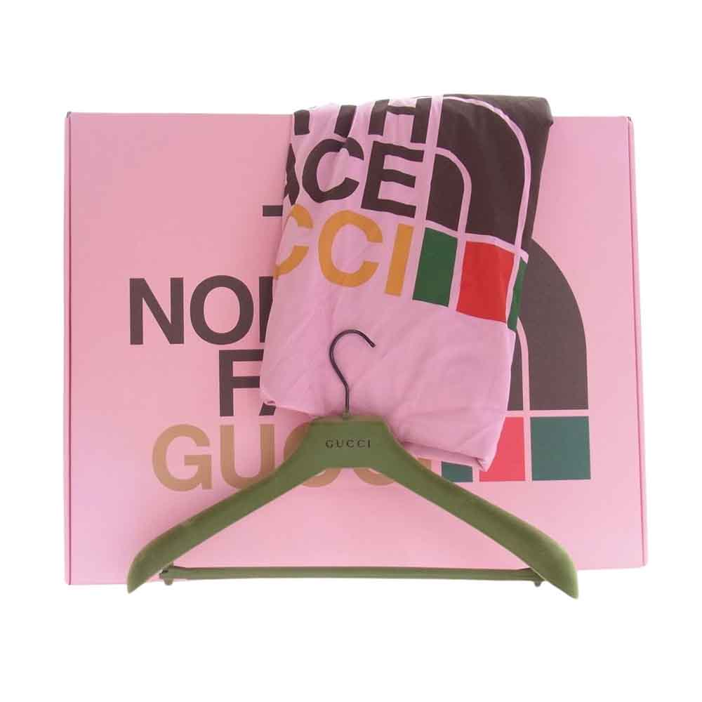 GUCCI グッチ × THE NORTH FACE ノースフェイス 21AW 663753 フーデッド ダウンジャケット ブルー系 レッド系 L【中古】