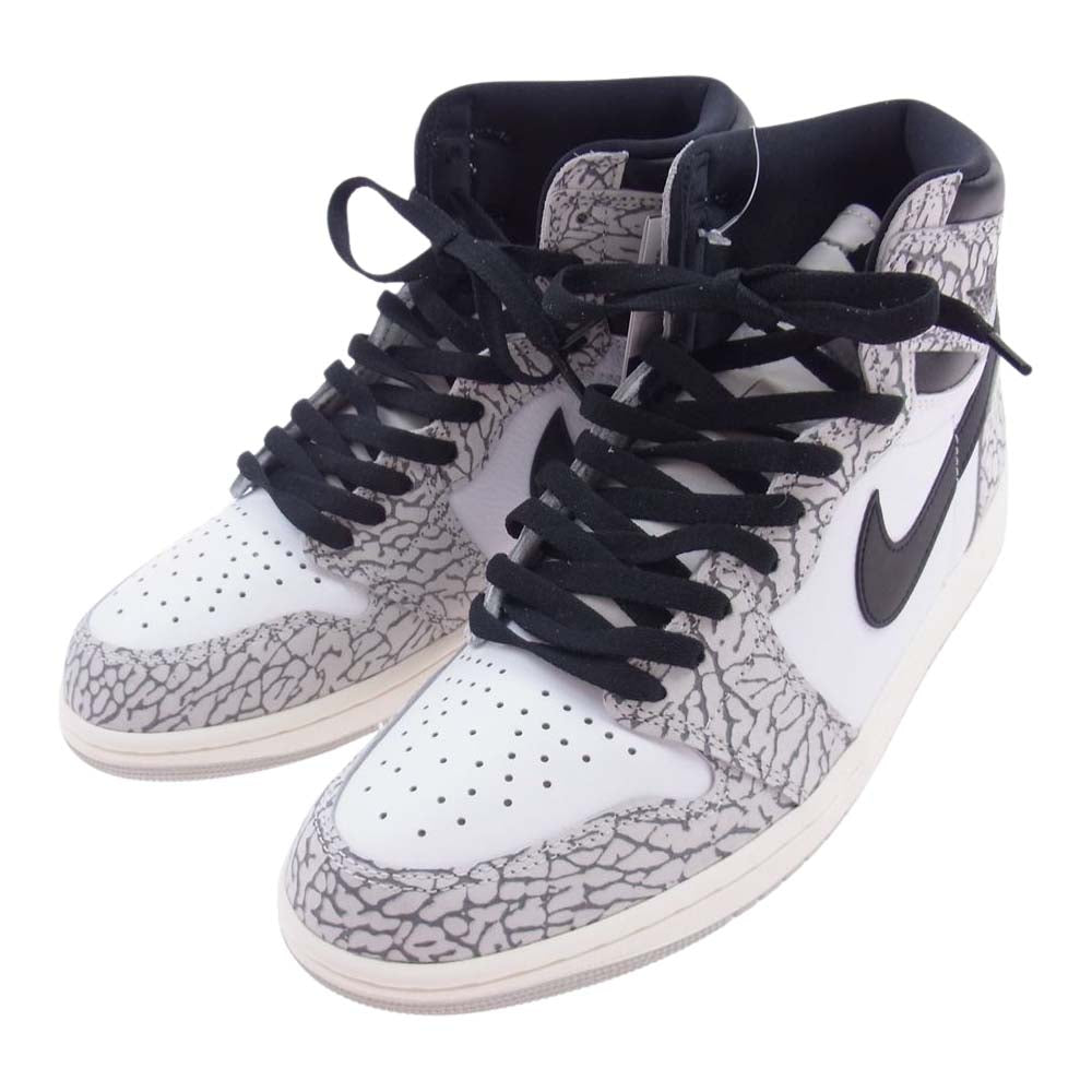 NIKE ナイキ DZ5485-052 Air Jordan 1 High OG White Cement AJ1 エアジョーダン ハイ ホワイト セメント スニーカー ホワイト系 グレー系 28cm【新古品】【未使用】【中古】