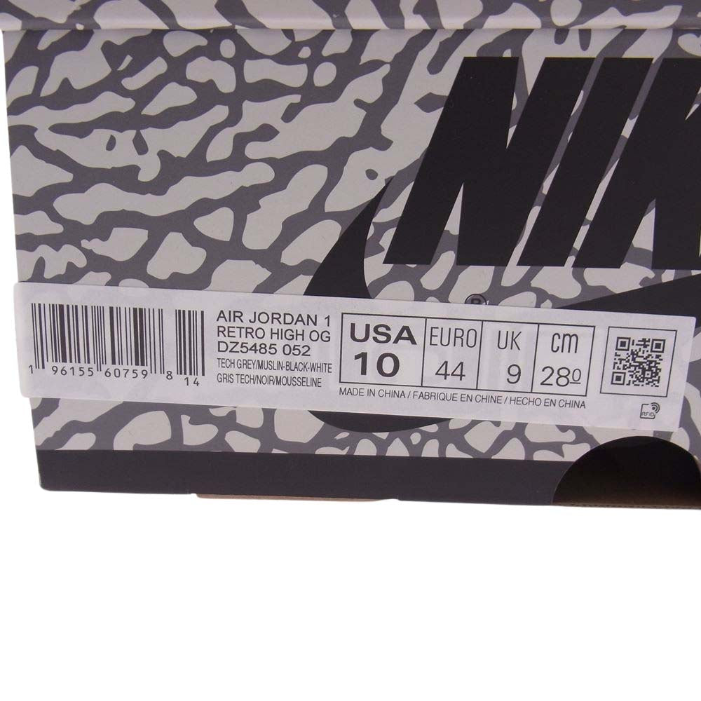 NIKE ナイキ DZ5485-052 Air Jordan 1 High OG White Cement AJ1 エアジョーダン ハイ ホワイト セメント スニーカー ホワイト系 グレー系 28cm【新古品】【未使用】【中古】