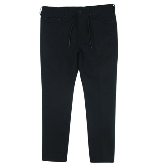 ONE GRAVITY ワングラビティ 23SS 31-234-07-020053 Tapered Track Pants モンスター ラバー ストレッチ トラック パンツ ジーンズ ブラック系 L【新古品】【未使用】【中古】