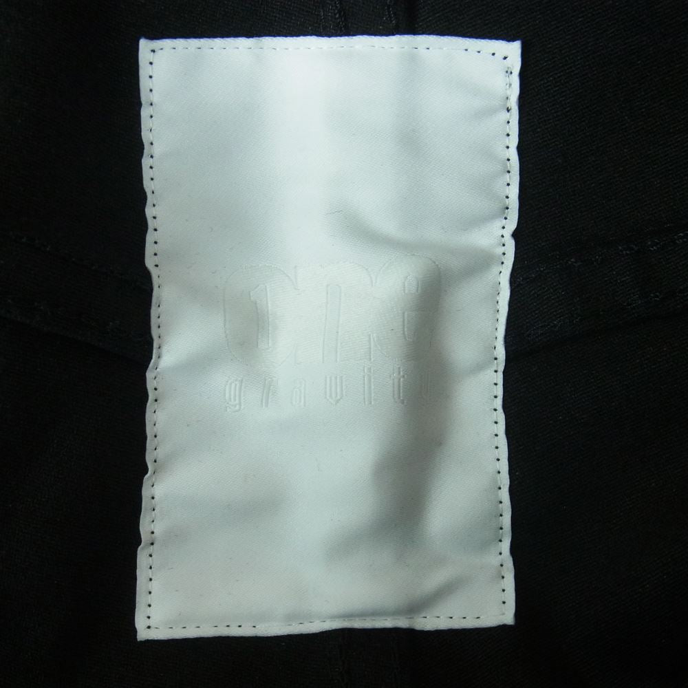 ONE GRAVITY ワングラビティ 23SS 31-234-07-020053 Tapered Track Pants モンスター ラバー ストレッチ トラック パンツ ジーンズ ブラック系 L【新古品】【未使用】【中古】