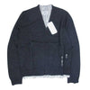 MAISON MARGIELA メゾンマルジェラ 22AW SI1HA0006 ④⑭ライン デストロイ加工 レイヤード Vネック カーディガン ダークグレー系 XL【新古品】【未使用】【中古】