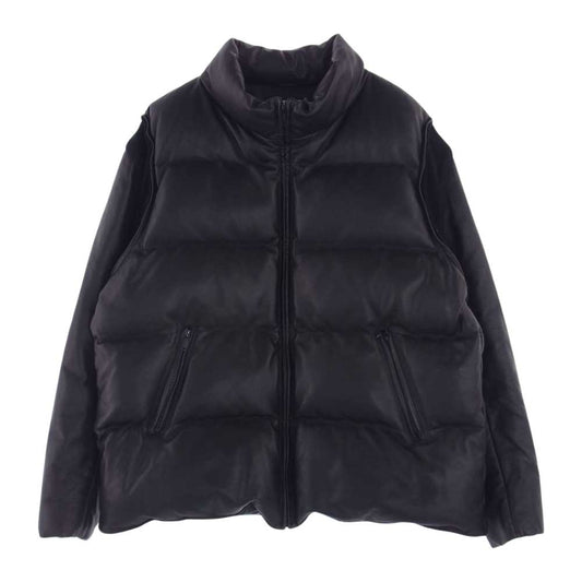 UNDERCOVER アンダーカバー Fragment Design 2021 30th Anniversary Leather Sleeve Down Jacket UCZ9209 フラグメントデザイン 30周年記念 レザー ダウンジャケット ブラック系 4【美品】【中古】
