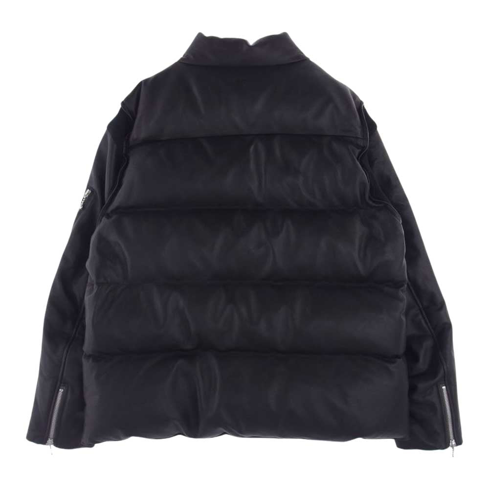 UNDERCOVER アンダーカバー Fragment Design 2021 30th Anniversary Leather Sleeve Down Jacket UCZ9209 フラグメントデザイン 30周年記念 レザー ダウンジャケット ブラック系 4【美品】【中古】