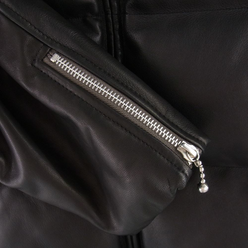 UNDERCOVER アンダーカバー Fragment Design 2021 30th Anniversary Leather Sleeve Down Jacket UCZ9209 フラグメントデザイン 30周年記念 レザー ダウンジャケット ブラック系 4【美品】【中古】