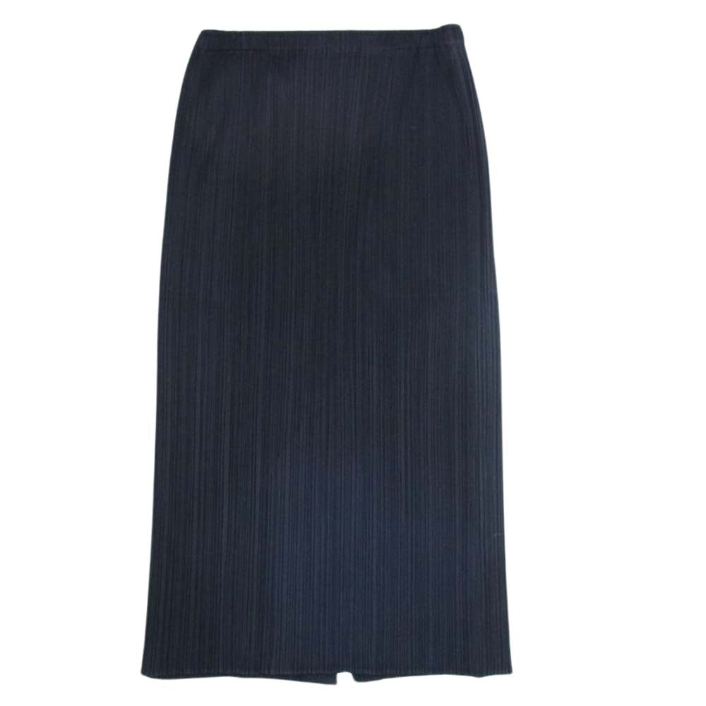 PLEATS PLEASE プリーツプリーズ イッセイミヤケ  PP53-JG414 プリーツ加工 ロング スリット スカート  ブラック系 3【中古】