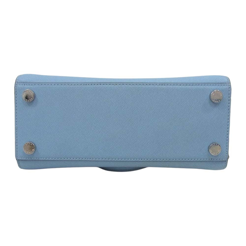 Michael Kors マイケルコース Selma Large Saffiano Sky Blue　レザー ショルダー バッグ ライトブルー系【中古】