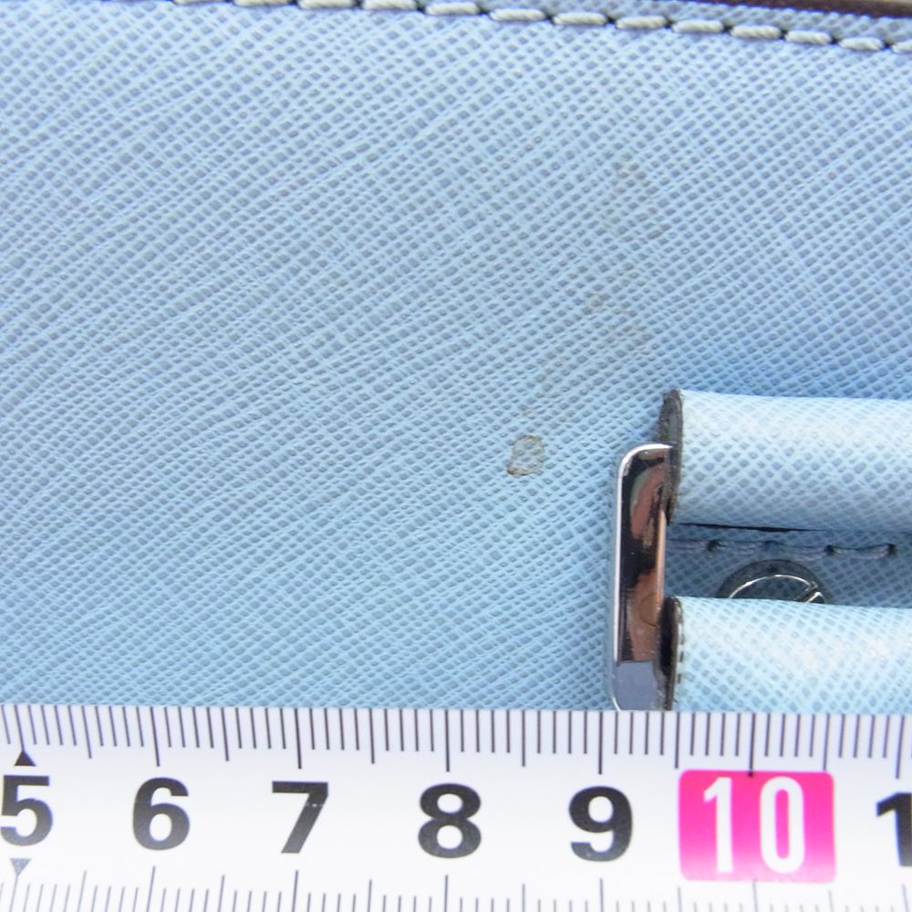Michael Kors マイケルコース Selma Large Saffiano Sky Blue　レザー ショルダー バッグ ライトブルー系【中古】