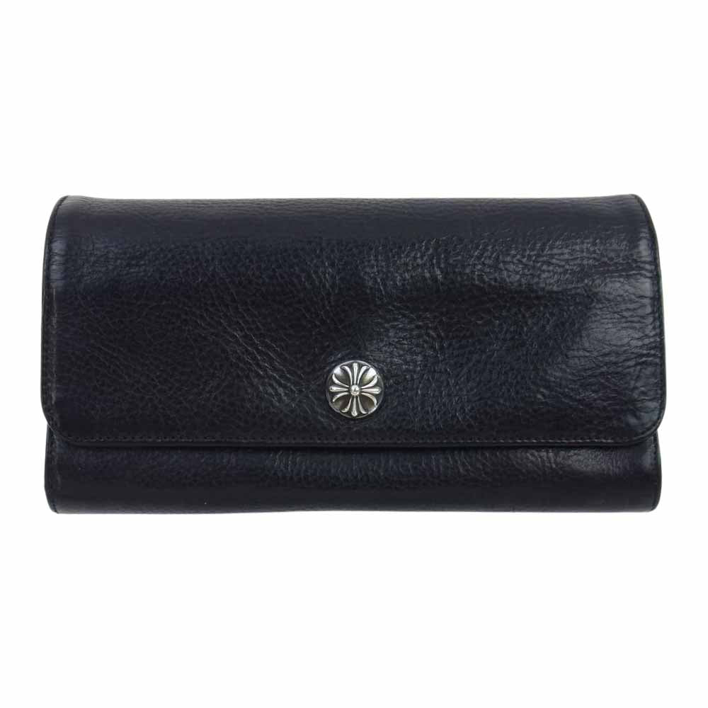 CHROME HEARTS クロムハーツ（原本無） JUDY CROSS BUTTON LONG WALLET ジュディ ロング ウォレット ブラック系【中古】