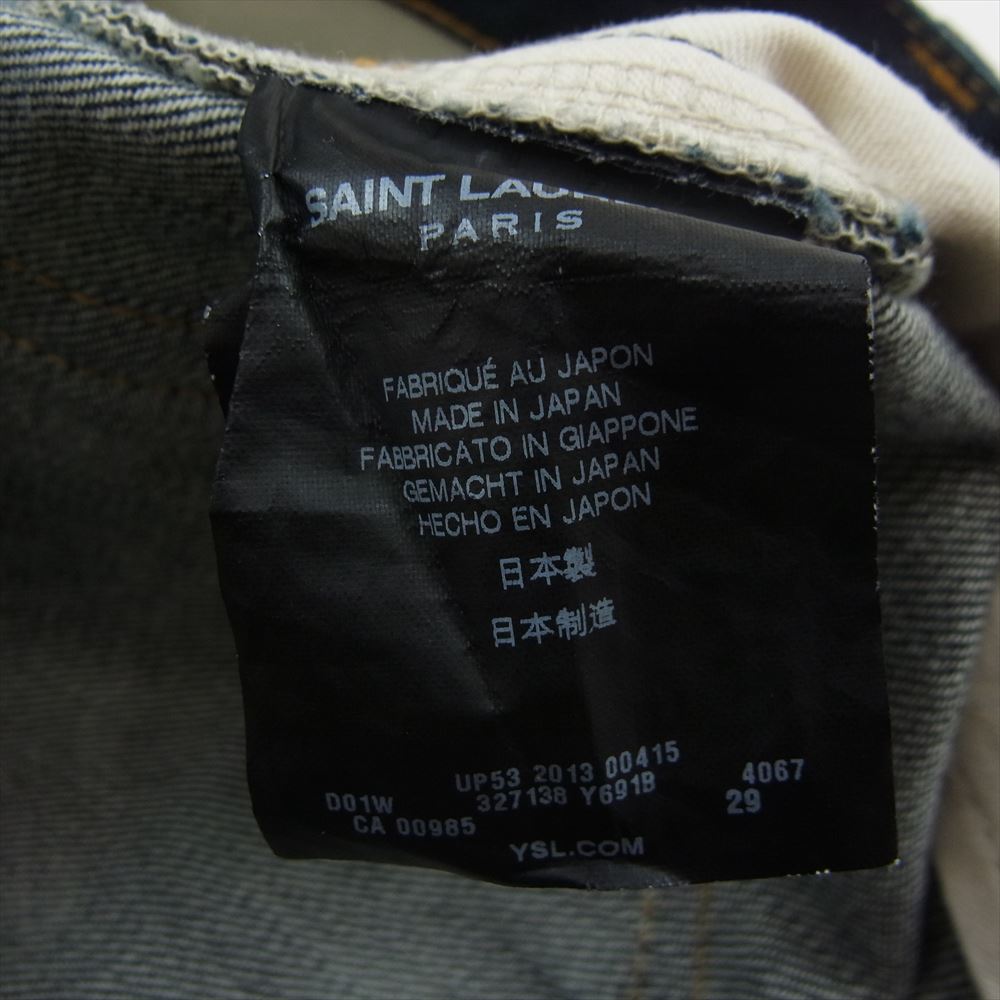 SAINT LAURENT サンローラン 13AW 327138 エディ期 slim jeans スリム ジーンズ デニム パンツ インディゴブルー系【中古】