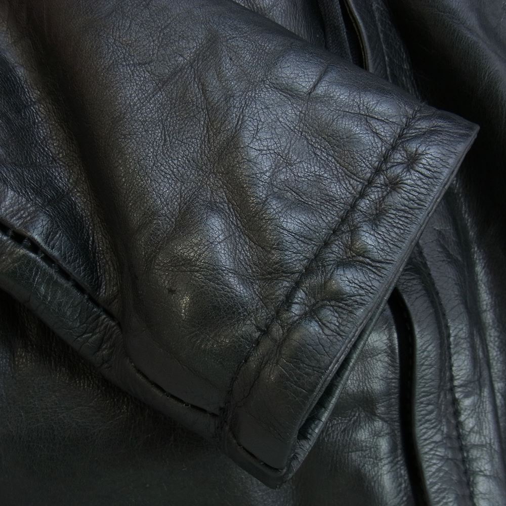 ボリスビジャンサベリ 12-13AW フーデッド レザー シングル ライダース ジャケット フーディー パーカー ブラック系 S【中古】