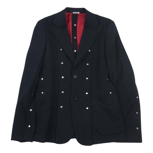 COMME des GARCONS HOMME PLUS コムデギャルソンオムプリュス 16AW PR-J038 甲冑期 平和の鎧 カシメスタッズ テーラード ジャケット ブラック系 XS【中古】