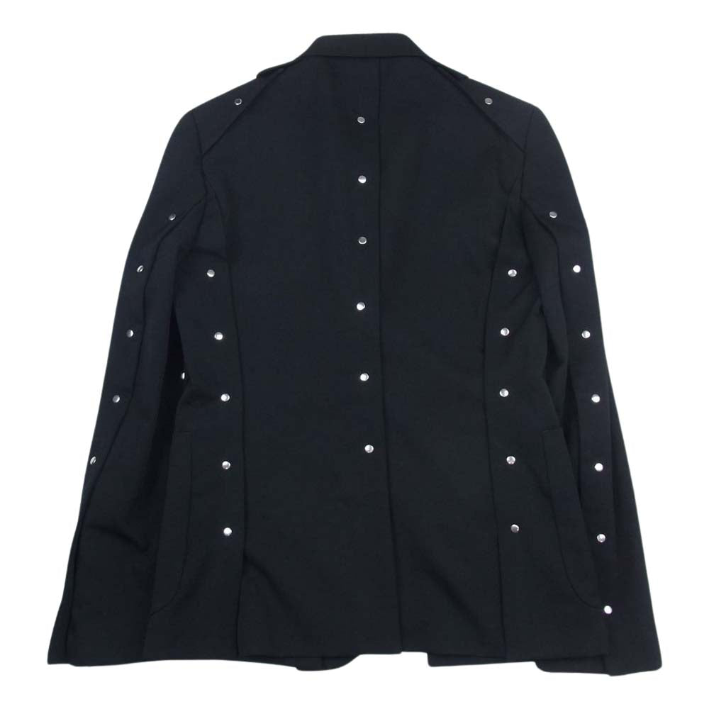 COMME des GARCONS HOMME PLUS コムデギャルソンオムプリュス 16AW PR-J038 甲冑期 平和の鎧 カシメスタッズ テーラード ジャケット ブラック系 XS【中古】