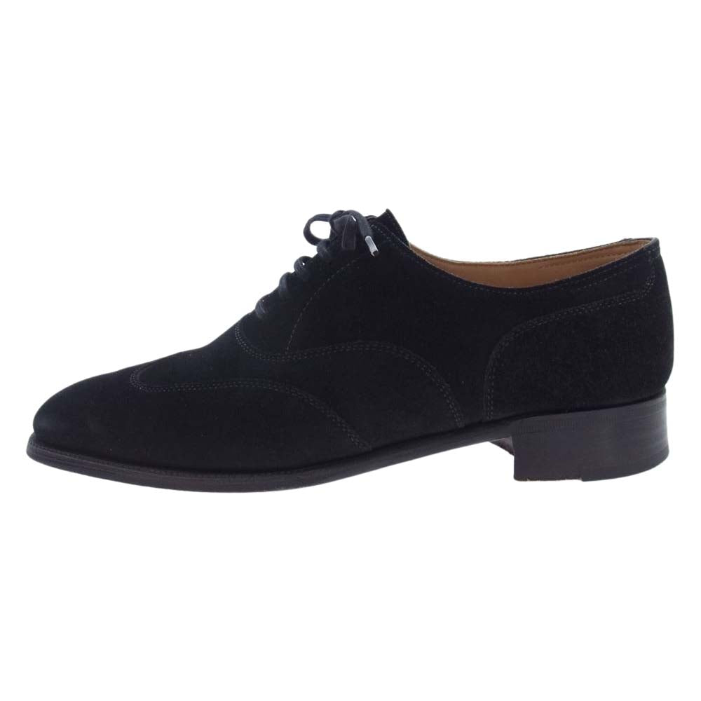 John Lobb ジョンロブ ドレスシューズ SD7000 WARWICK ワーウィック スエード レザー ウイングチップ シューズ ブラック系【中古】 John Lobb ジョンロブ SD7000 WARWICK ワーウィック スエード レザー