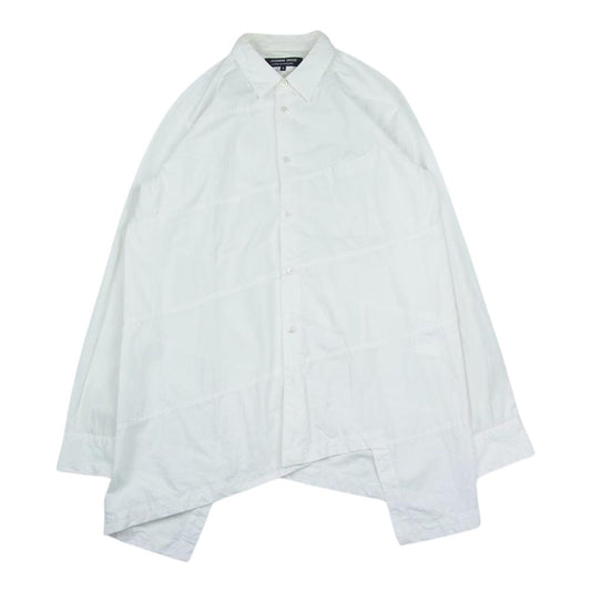 COMME des GARCONS HOMME DEUX コムデギャルソンオムドゥ AD2020 DG-B035 捻れパッチワーク 長袖 シャツ ホワイト系 M【中古】