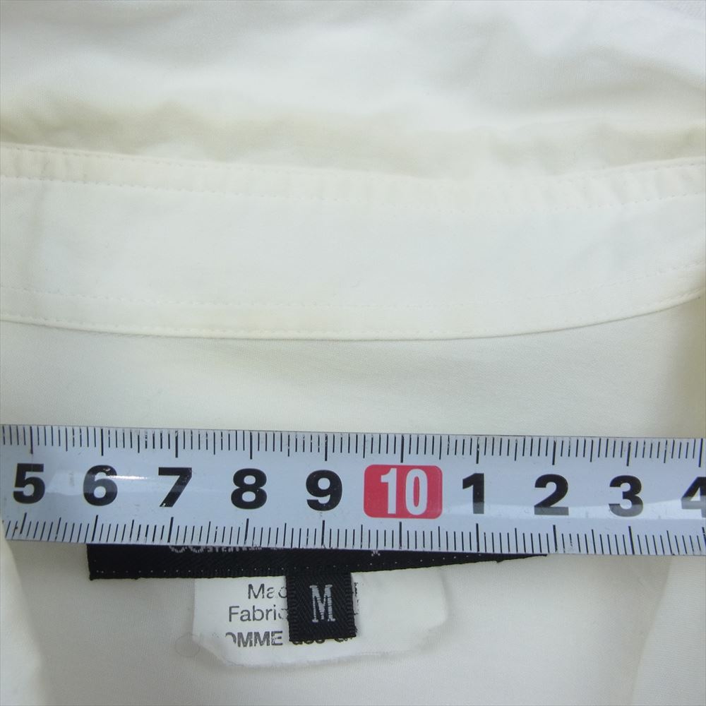 COMME des GARCONS HOMME DEUX コムデギャルソンオムドゥ AD2020 DG-B035 捻れパッチワーク 長袖 シャツ ホワイト系 M【中古】