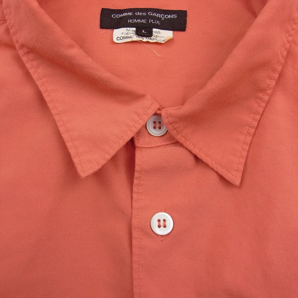 COMME des GARCONS HOMME PLUS コムデギャルソンオムプリュス 22SS PI-B029 ポリ製品加工 長袖 シャツ オレンジ系 L【中古】