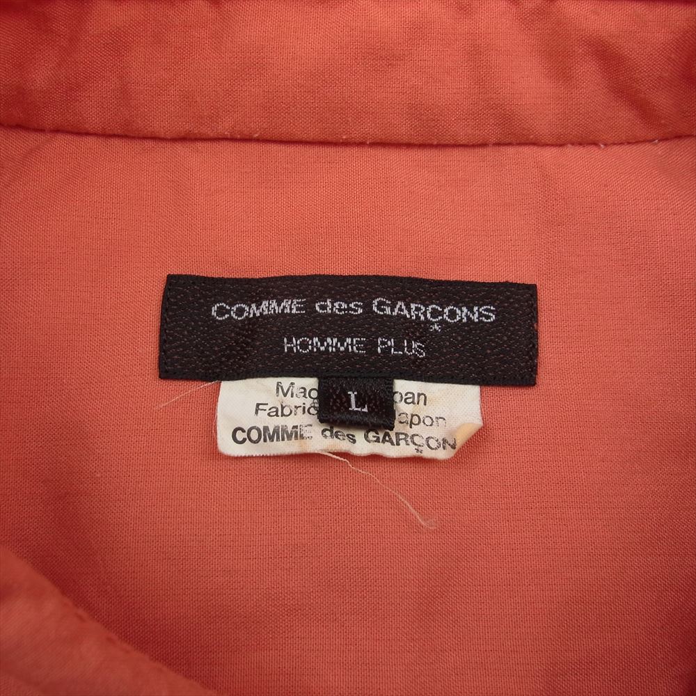 COMME des GARCONS HOMME PLUS コムデギャルソンオムプリュス 22SS PI-B029 ポリ製品加工 長袖 シャツ オレンジ系 L【中古】