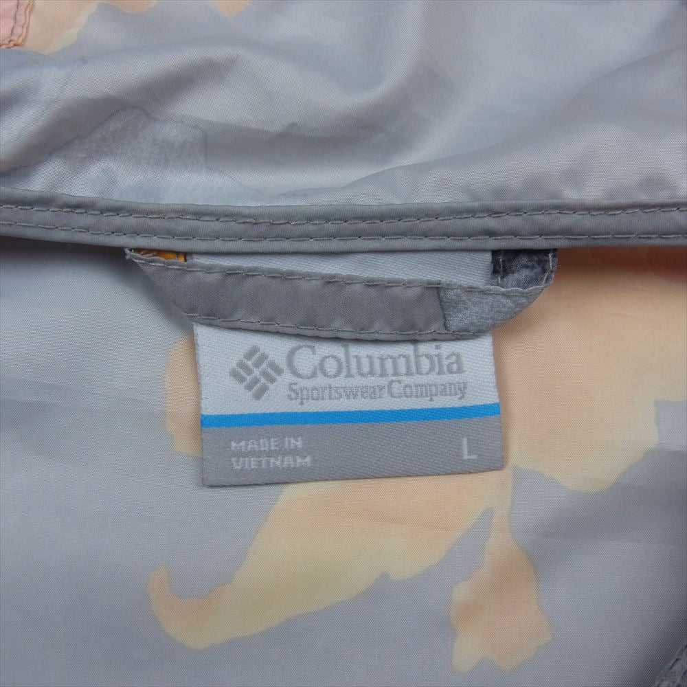 Columbia コロンビア 120 KE3974 フラワー柄 フラッシュ フォワード ウィンドブレーカー ジャケット グレー系 L【中古】