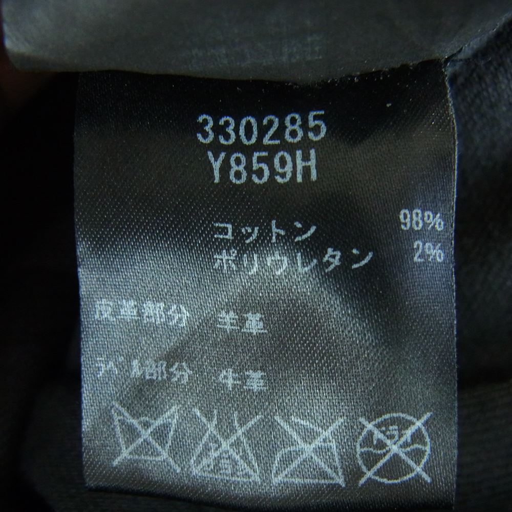 SAINT LAURENT サンローラン 330285 Y859F エディ期 レザー切替 マルチジップ バイカー デニム パンツ ブラック系 28【中古】