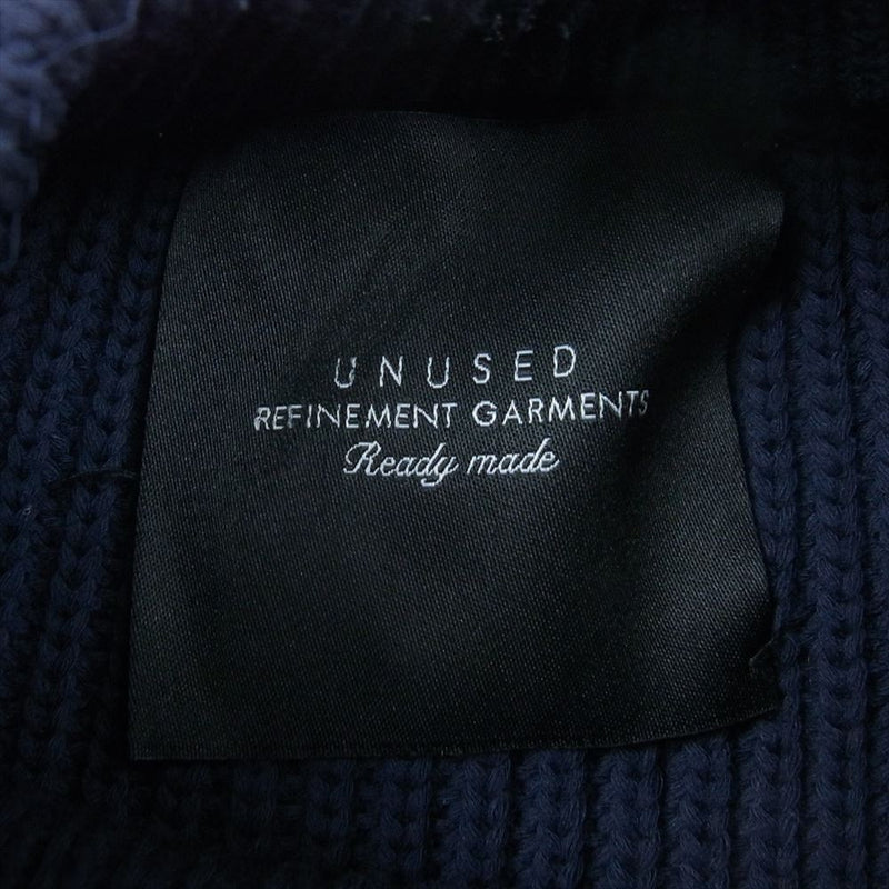 UNUSED アンユーズド 18SS US1412 COTTON NYLON 5G KNIT コットン ナイロン ニット ネイビー系 1【中古】