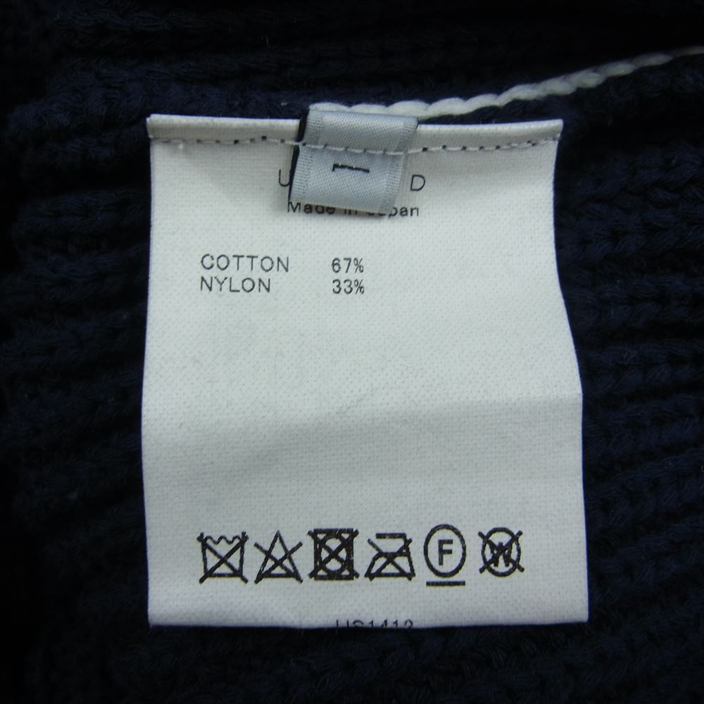 UNUSED アンユーズド 18SS US1412 COTTON NYLON 5G KNIT コットン ナイロン ニット ネイビー系 1【中古】