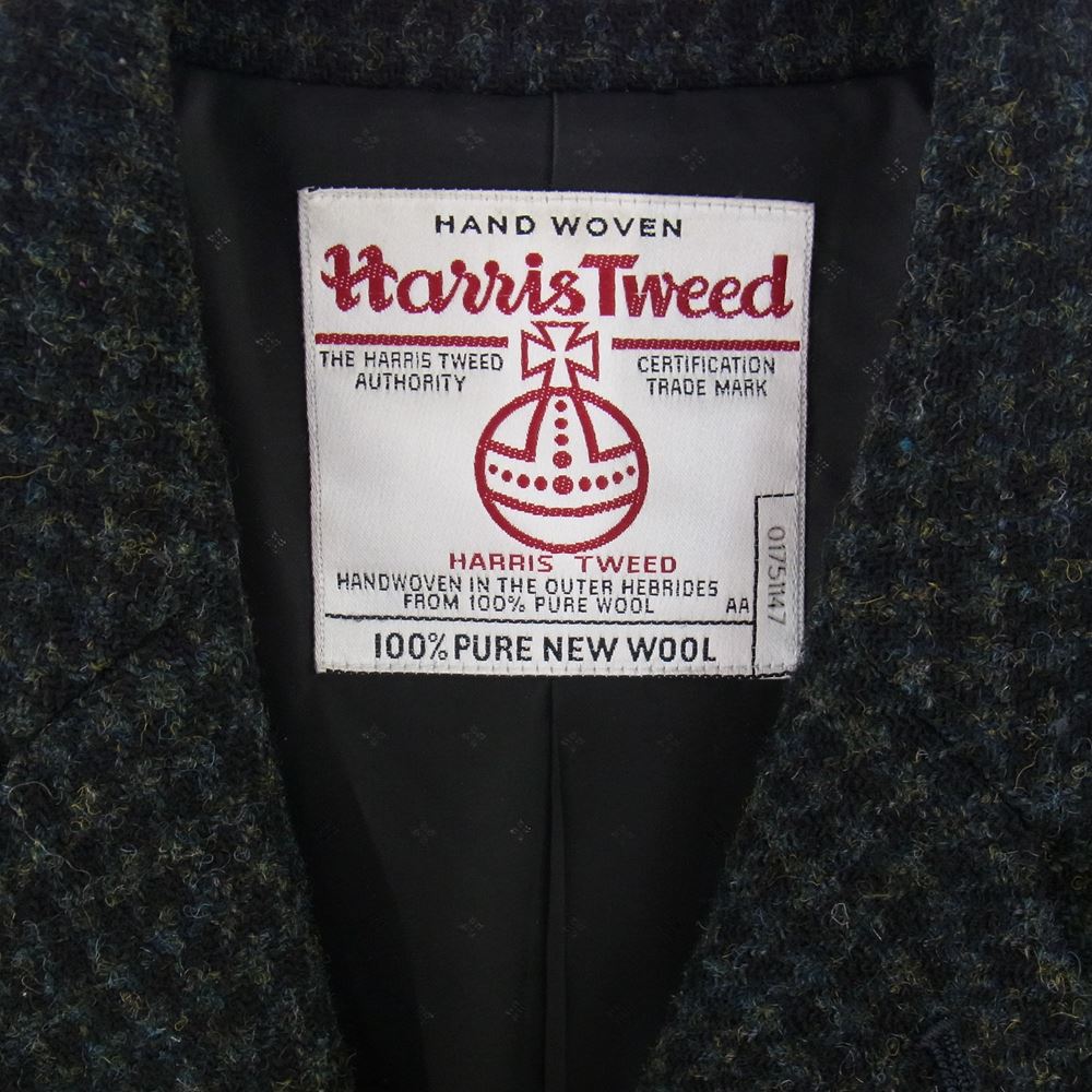 MR.OLIVE ミスターオリーブ M-5340ST HARRIS TWEED ハリスツイード ウール テーラード ジャケット グリーン系 S【中古】
