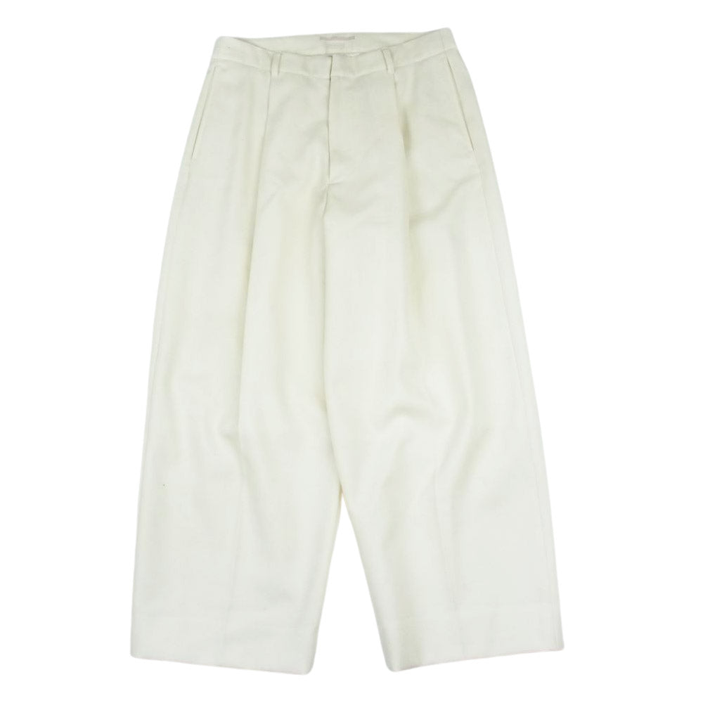 ブラームス 22AW BHS22F010A Wool Surge Super Wide Slacks ウール サージ スーパー ワイド スラックス パンツ ホワイト系 2【中古】
