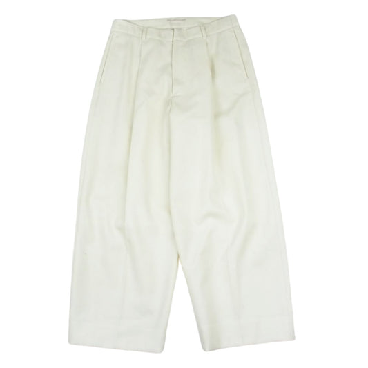 ブラームス 22AW BHS22F010A Wool Surge Super Wide Slacks ウール サージ スーパー ワイド スラックス パンツ ホワイト系 2【中古】