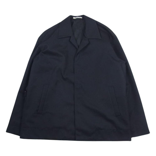 AURALEE オーラリー 17AW A7AB01BK WOOL KERSEY BLOUSON ウール カルゼ ブルゾン シャツ ジャケット ネイビー系 3【中古】