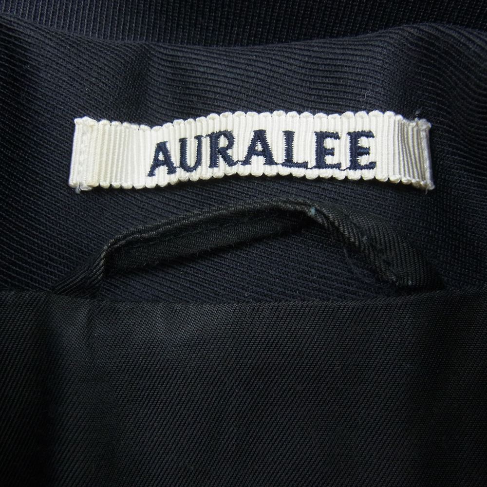 AURALEE オーラリー 17AW A7AB01BK WOOL KERSEY BLOUSON ウール カルゼ ブルゾン シャツ ジャケット ネイビー系 3【中古】