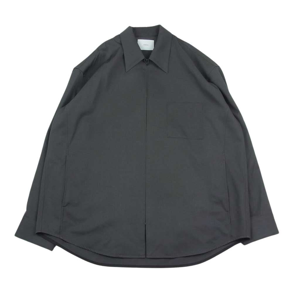 シュタイン 21SS ST.226-1 OVERSIZED ZIP SHIRT JACKET オーバーサイズド ジップ シャツ ジャケット ブラウン系  S【中古】