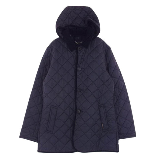 LAVENHAM ラベンハム LVH-17-BP 国内正規品 英国製 フード着脱式 キルティング コート ネイビー系 S【中古】