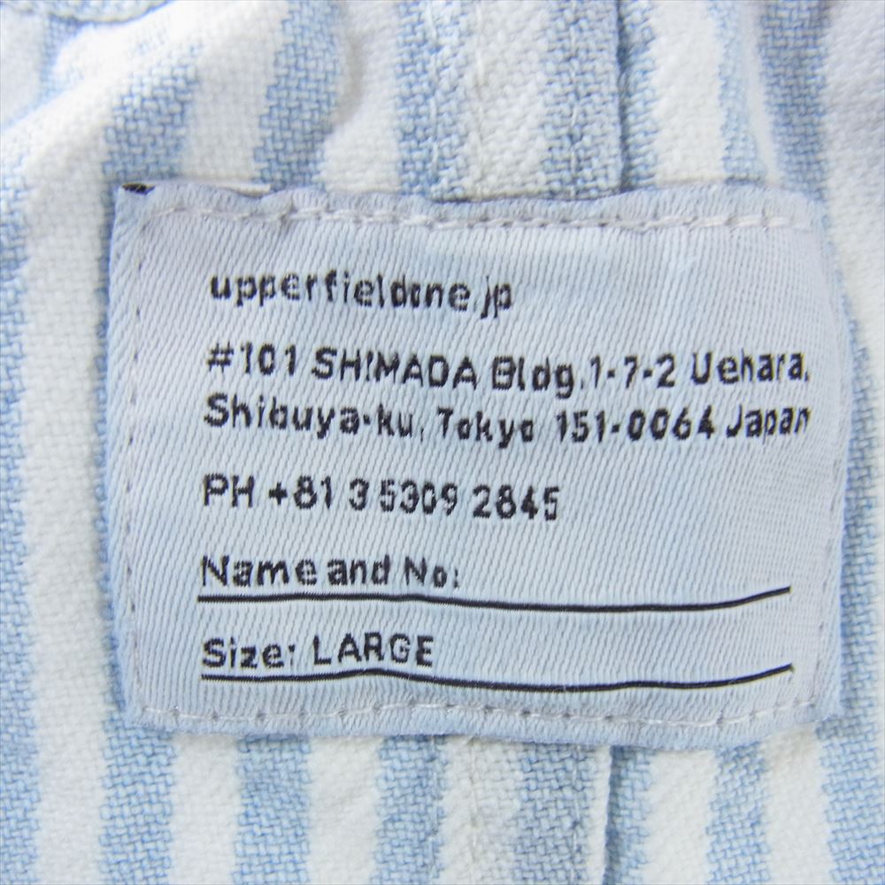 アッパー フィールド ワン 23-UFO-P043H ストライプ イージー パンツ ライトブルー系 L【中古】