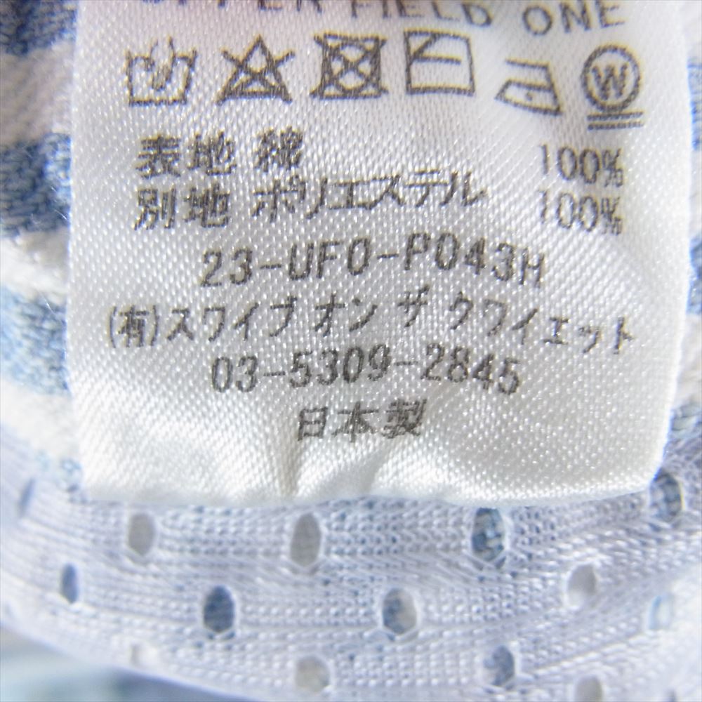 アッパー フィールド ワン 23-UFO-P043H ストライプ イージー パンツ ライトブルー系 L【中古】