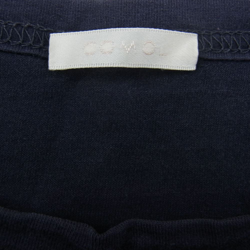 COMOLI コモリ 17SS K01-05001 コットン天竺 長袖クルー ロングスリーブ 長袖 Tシャツ ロンT ネイビー系 3【中古】