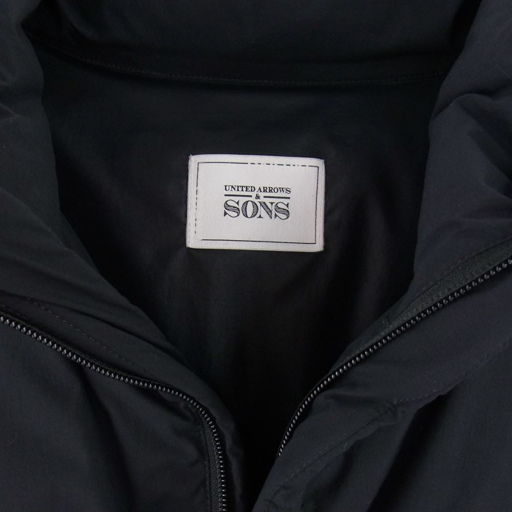 UNITED ARROWS ユナイテッドアローズ 5525-199-0461 & SONS by DAISUKE OBANA アンド サンズ バイ 尾花大輔 NY/PU DOWN JACKET ダウン ジャケット ブラック系 S【中古】