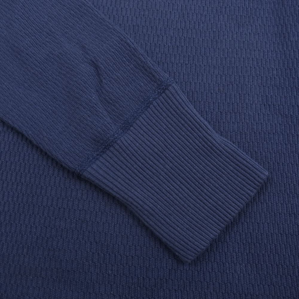 WAREHOUSE ウエアハウス Lot 5903 4本針クルーネック ワッフル 長袖Tシャツ サーマルカットソー ネイビー系 L【中古】