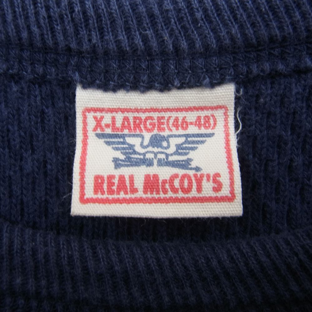 The REAL McCOY'S ザリアルマッコイズ ヘビーサーマル 長袖カットソー ネイビー系 XL【中古】