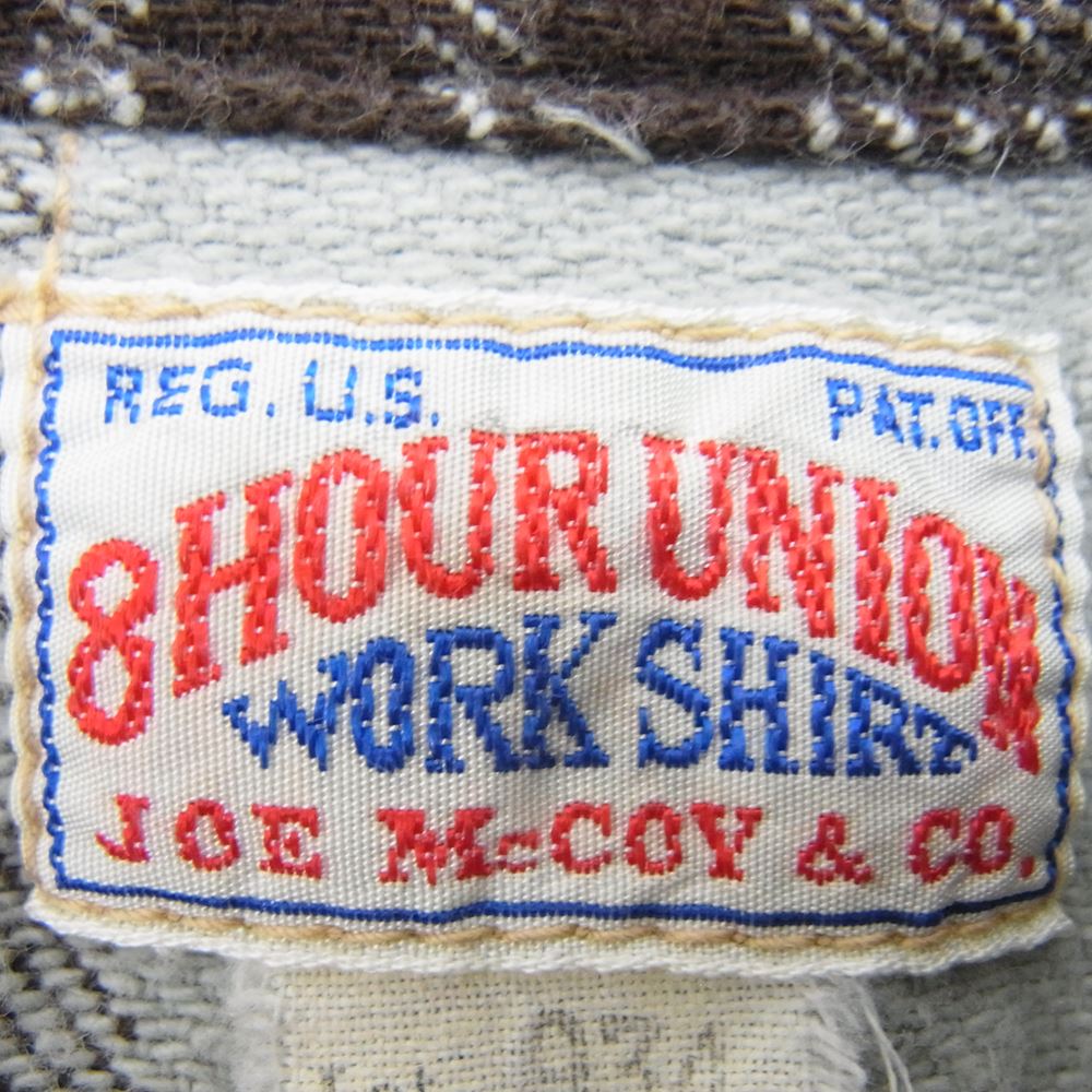 The REAL McCOY'S ザリアルマッコイズ JOE MCCOY 8HOUR UNION ジョーマッコイ LOT934 チェック ネルシャツ 17【中古】