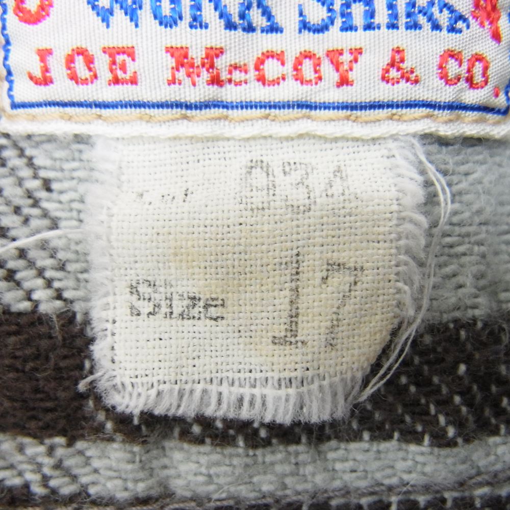 The REAL McCOY'S ザリアルマッコイズ JOE MCCOY 8HOUR UNION ジョーマッコイ LOT934 チェック ネルシャツ 17【中古】