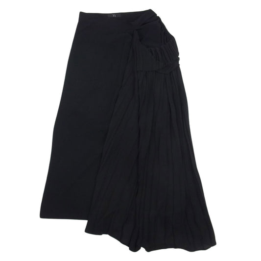 Y's Yohji Yamamoto ワイズ ヨウジヤマモト YS-S02-500 プリーツ 変形 巻き ロング スカート ブラック系 1【中古】