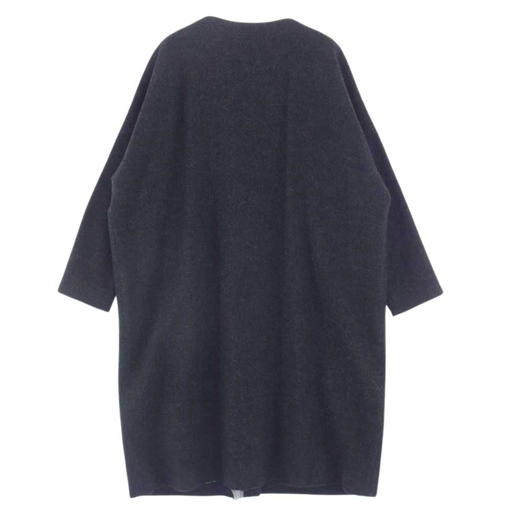 mina perhonen ミナペルホネン UA6525 malm マルム フォレストパレード レースフリル ノーカラーコート ダークグレー系 38【中古】
