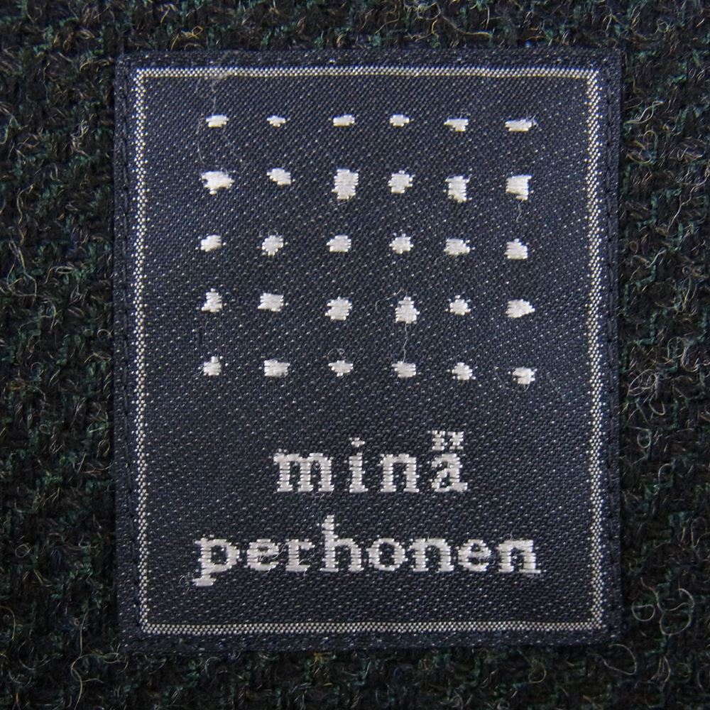mina perhonen ミナペルホネン UA6525 malm マルム フォレストパレード レースフリル ノーカラーコート ダークグレー系 38【中古】