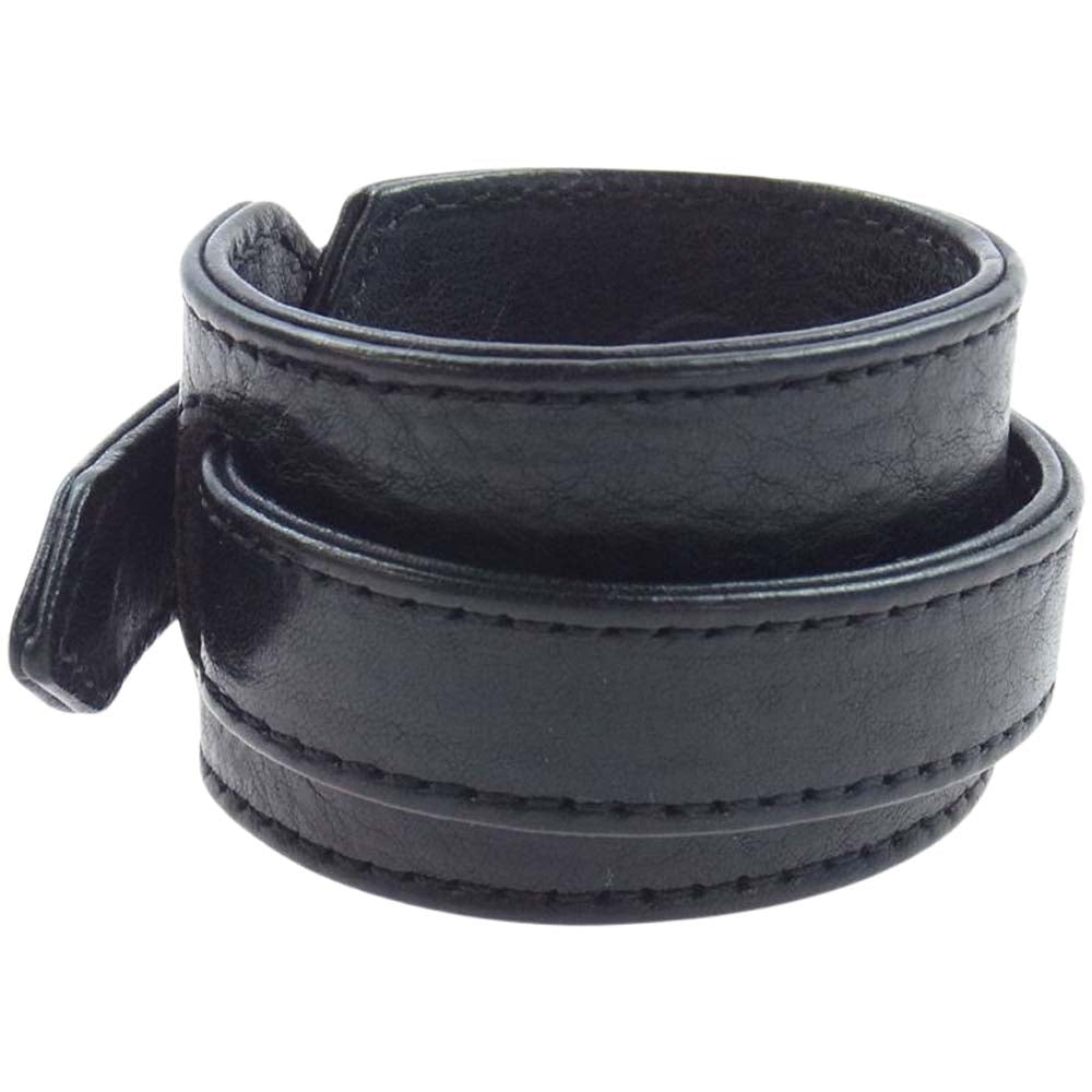 CHROME HEARTS クロムハーツ（原本無） RR TINY BUCKLE ロックンロール オールド レザーブレスレット ブラック系【中古】