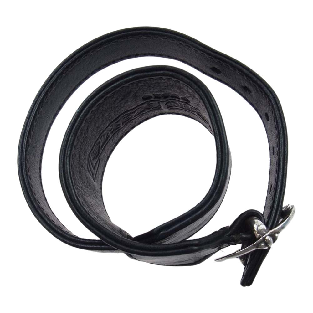 CHROME HEARTS クロムハーツ（原本無） RR TINY BUCKLE ロックンロール オールド レザーブレスレット ブラック系【中古】
