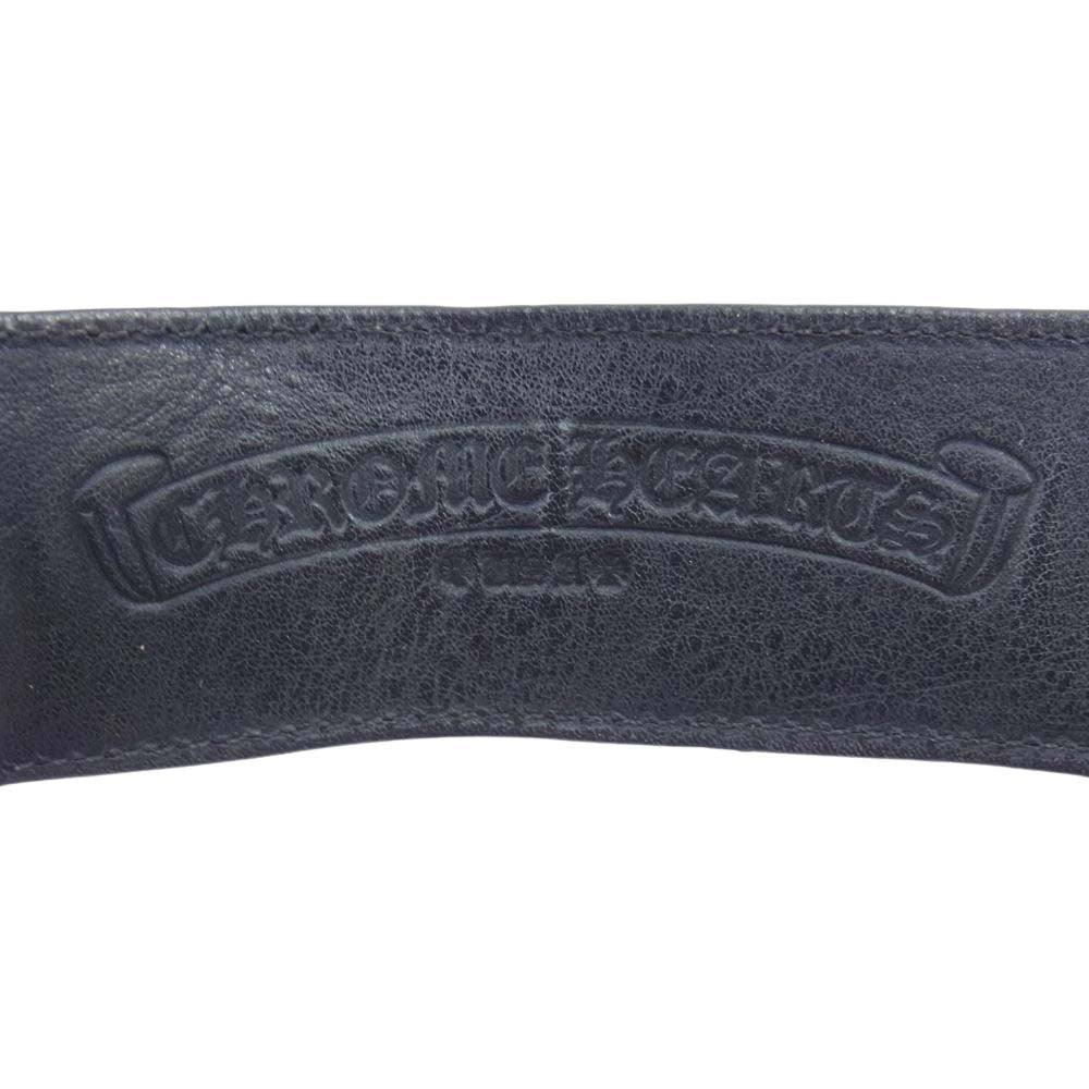CHROME HEARTS クロムハーツ（原本無） RR TINY BUCKLE ロックンロール オールド レザーブレスレット ブラック系【中古】