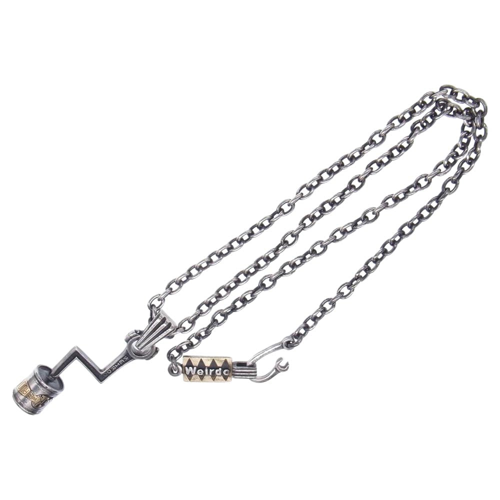 WEIRDO ウィアード K18 シルバー コンビ ペンダント チェーン ネックレス シルバー系【中古】