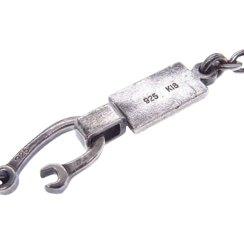 WEIRDO ウィアード K18 シルバー コンビ ペンダント チェーン ネックレス シルバー系【中古】