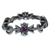 CHROME HEARTS クロムハーツ（原本無） RING TNY E CH PLS タイニーE CHプラス ルビー リング  シルバー系 9号【中古】